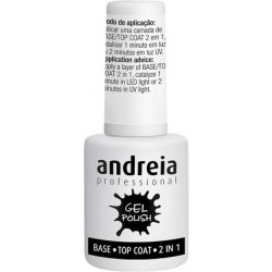 Andreia Gel Base Top Coat 2 In 1 Professional Gel Base Varnish - Top and Base Coat Gel for French Manicure Nail - Long