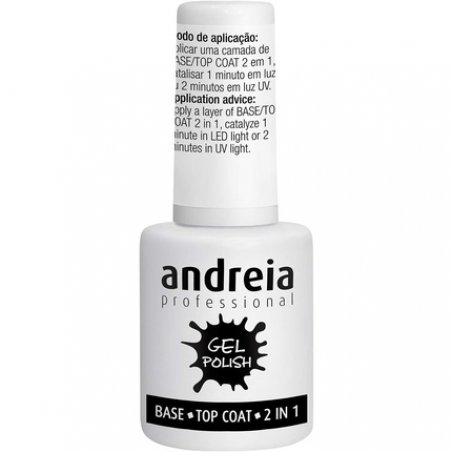 Andreia Gel Base Top Coat 2 In 1 Professional Gel Base Varnish - Top and Base Coat Gel for French Manicure Nail - Long