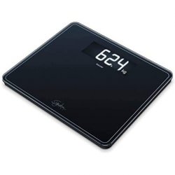 Beurer GS410 Signature Line Glass Bathroom Scale Black with XXL Standing Area and Digital Display 200kg Capacity 35x30cm