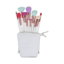 ilu Basic Set 11 Makeup Brushes with Bag - Multicolor