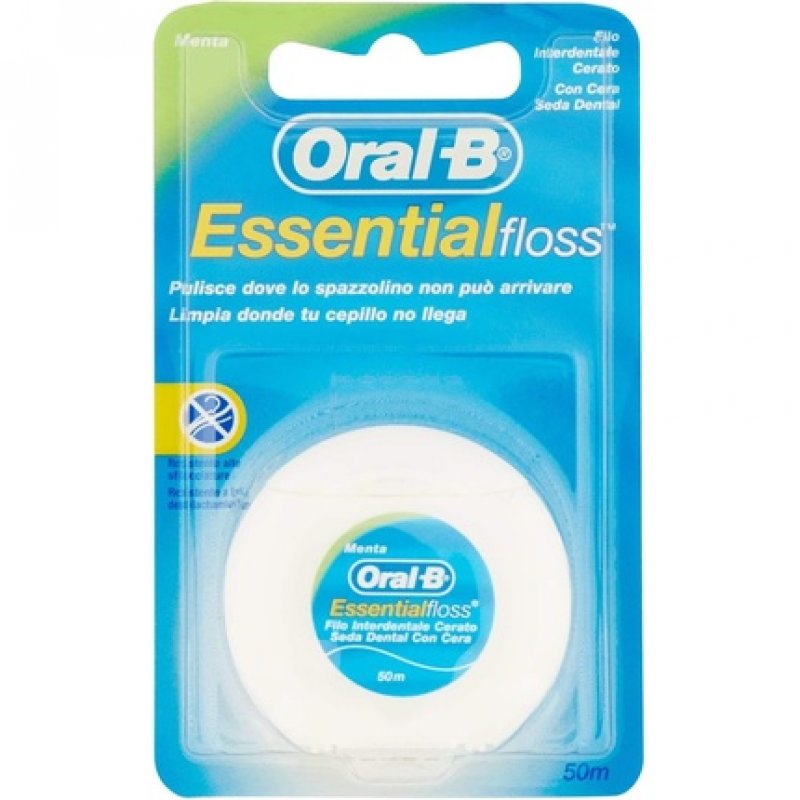 Braun Oral-B Essential Floss Waxed Dental Floss 50M Mint Flavour