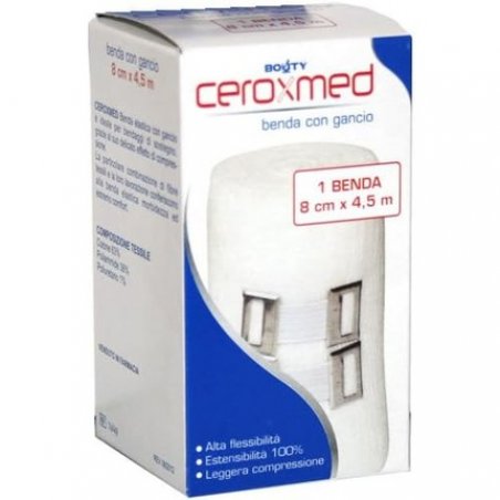 Ceroxmed Elastic Bandage with Bandage Fastener 8cm X 4.5m