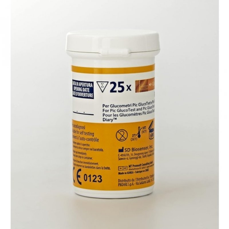 Pic GlucoTest Glucose Measurement Strips 25 Pieces