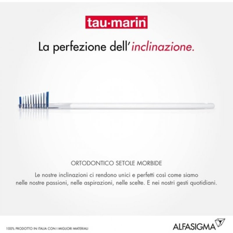 Tau-marin Medium Bristle Orthodontic Toothbrush with Antibacterial