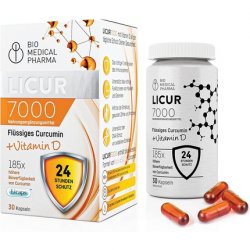 Licur 7000 Turmeric Capsules with Vitamin D3 - High Bioavailability Mizellen Curcumin - 1 Capsule Daily - 30 Day Supply