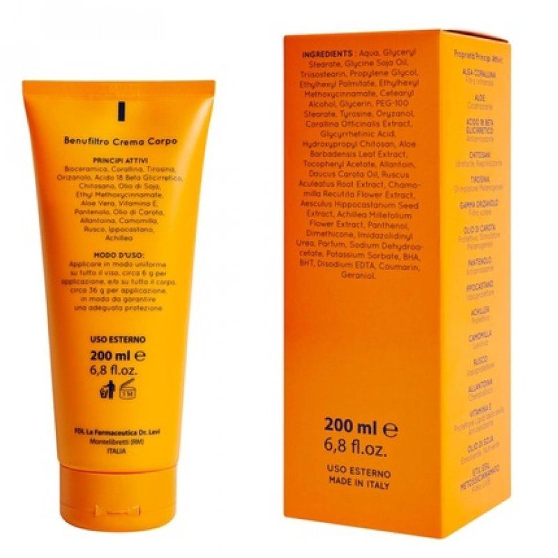 La Farmaceutica Dr. Levi Benufilter Biokeramik Corallina Sunscreen Tube 200ml