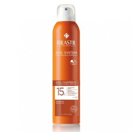 Rilastil Sun System Transparent Body Spray with Antioxidant Effect 200ml SPF 15