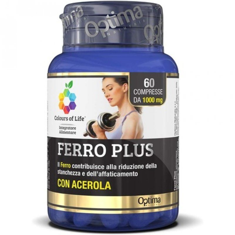 Ferro Plus with Acerola Dietary Supplement 60 Tablets 1000mg