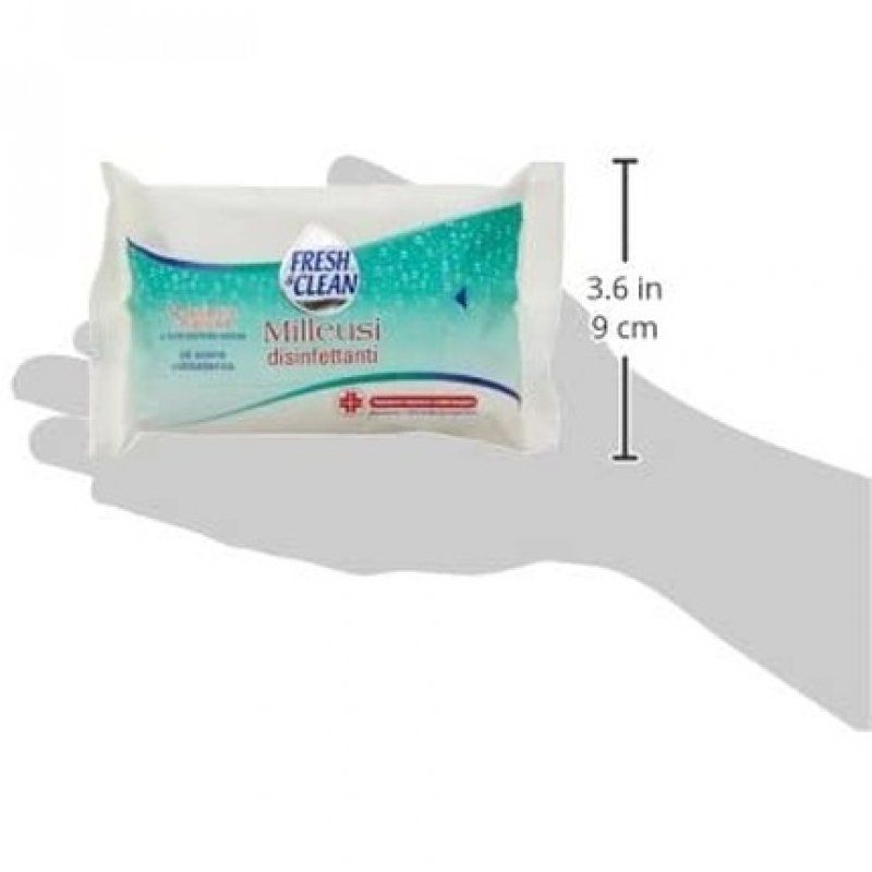 Fresh & Clean Milleusi Disinfectants Wet Wipes Antibacterial Action - Pack of 12