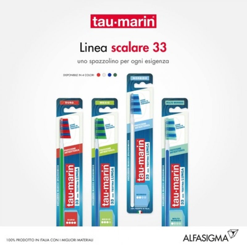 Tau-marin Scalare 33 Toothbrush Soft Bristles with Antibacterial