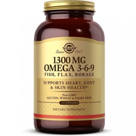 Solgar Omega 3-6-9 Softgels 120 Softgels - Blend of Premium Fish, Flax and Borage Oils - Specially Formulated Ratio -