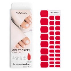 NEONAIL UV Gel Stickers Easy On P03 Red 15 Patterns Nail Stickers Nail Polish Strips Gel Nail Stickers Foot and Hand