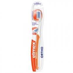 elmex ORTHO brosse à dents Orange, Blanc Adulte