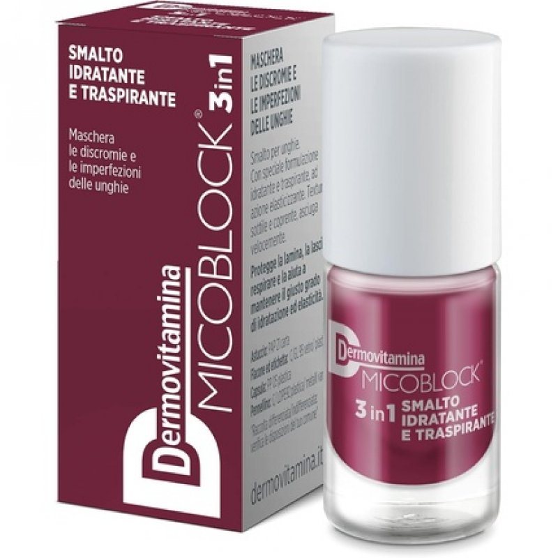 Dermovitamina Micoblock 3 in 1 Breathable Nail Polish Color Bordeaux