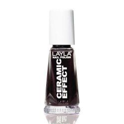 Layla Cosmetics Smalto Layla Ceramic Effect nail polish 10 ml Black Gloss
