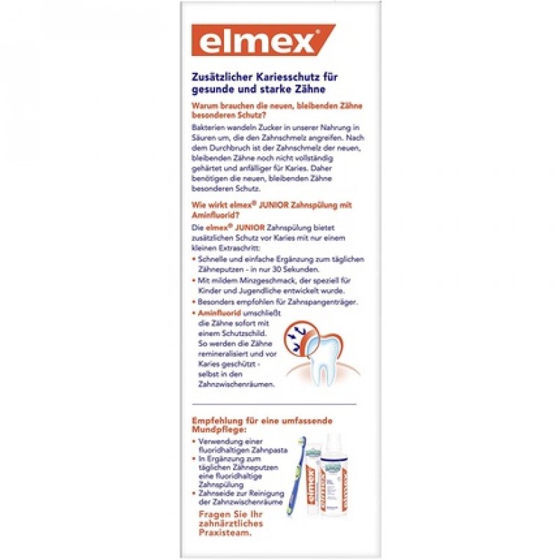 Elmex Junior Mouthwash 6-12 Years 400ml