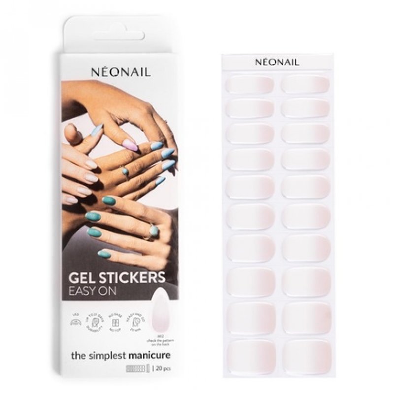 NEONAIL UV Gel Stickers Easy On M12 Pink 15 Patterns Nail Stickers Nail Polish Strips Gel Nail Stickers Foot and Hand