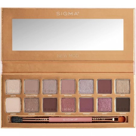 Sigma Beauty New Mod Eyeshadow Palette Neutral Mauve Eyeshadow Shades Warm Eyeshadow Shades in Matte Shimmer and