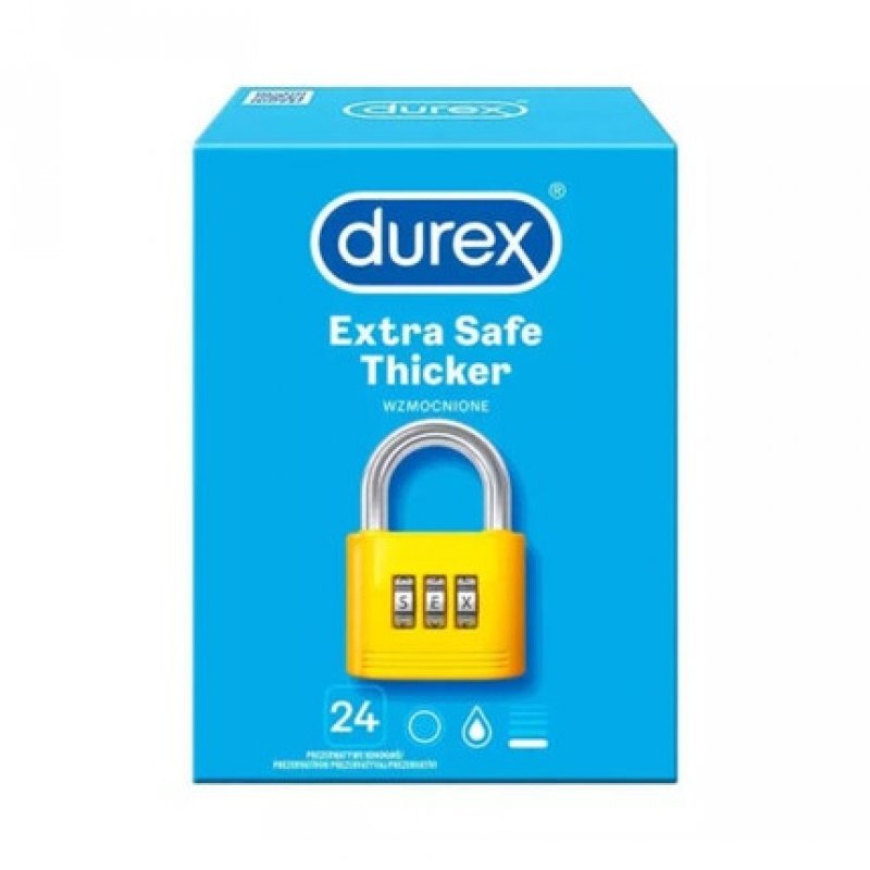 Durex Extra Safe Thicker Condoms - Pack of 24