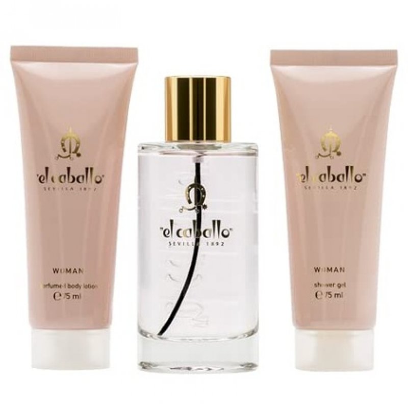 El Caballo Gift Set for Women Eau de Toilette 100ml Body Lotion 75ml Gel Bath 75ml