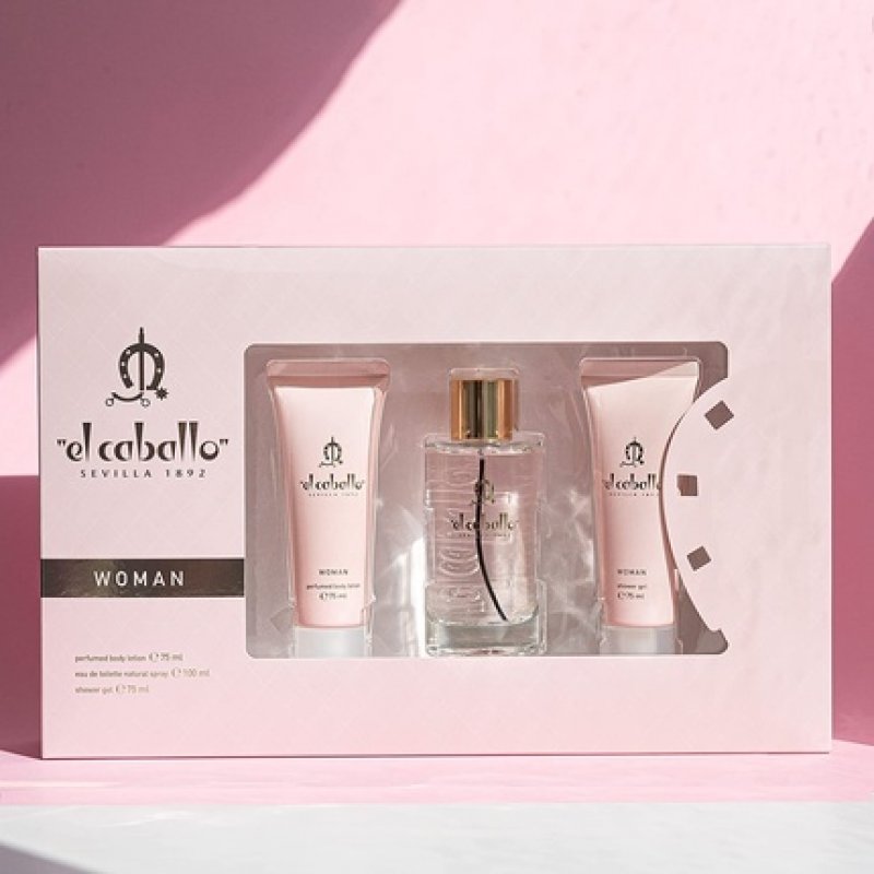 El Caballo Gift Set for Women Eau de Toilette 100ml Body Lotion 75ml Gel Bath 75ml