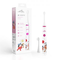 ETA Sonetic Kids Sonic Toothbrush 42000 Movements per Minute 4 Cleaning Modes Red