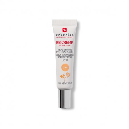 Erborian BB Cream with Ginseng Complexion Cream 5-in-1 Korean Cosmetic Treatment SPF 20 Gold 15ml