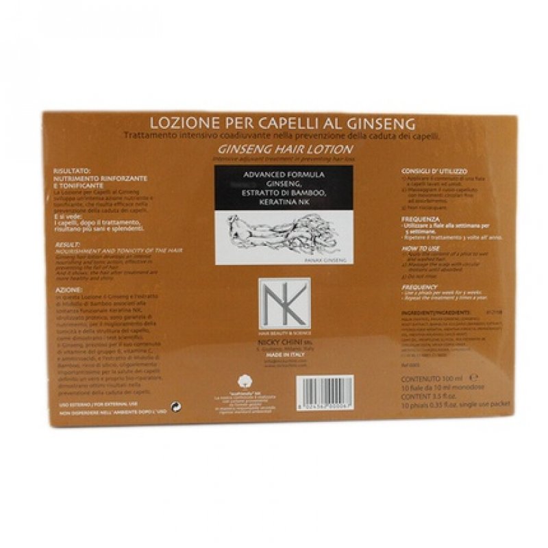 NK Nicky Chini Hair Tonic Hair Loss Ginseng 10 x 10ml