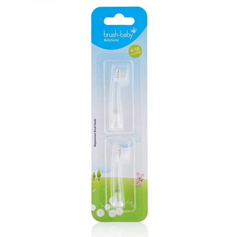Brush-Baby BRB052 toothbrush head 2 pc(s) Transparent