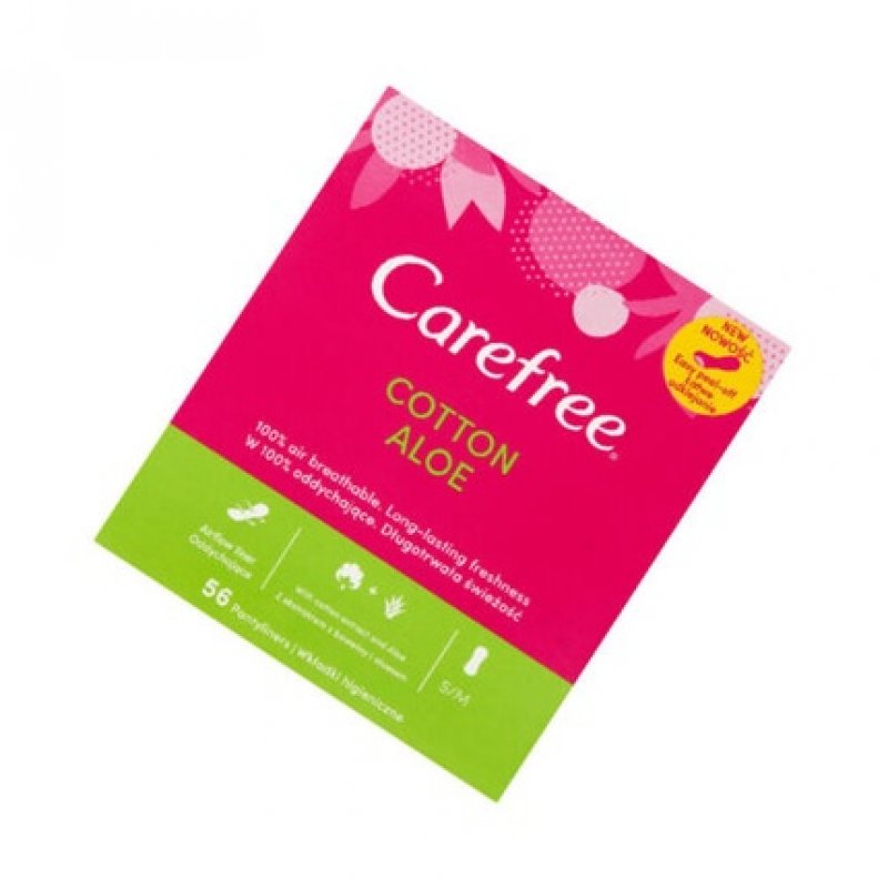 Carefree Cotton Aloe Panty Liners 56 Count