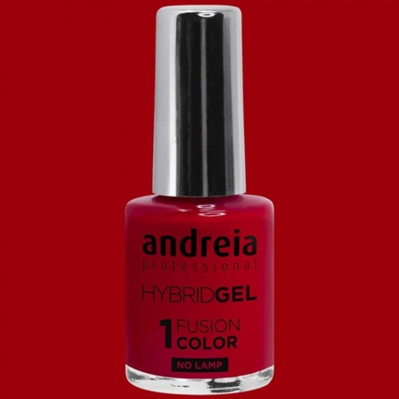 Andreia Professional Hybrid Gel Nail Polish Fusion Colour H43 Red H43 Chocolate - 2 Steps No Lamp Required Long Lasting