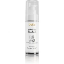 Delia Cosmetics Matt & Fixing Effect Make Up Primer Skin Care Defined White Fix and Go Base with Hyaluronic Acid 30ml