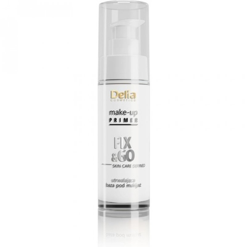Delia Cosmetics Matt & Fixing Effect Make Up Primer Skin Care Defined White Fix and Go Base with Hyaluronic Acid 30ml