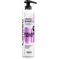 Cameleo Collagen & Biotin Strengthening and Rebuilding Hair Shampoo for Sensitive & Damaged Hair 250ml