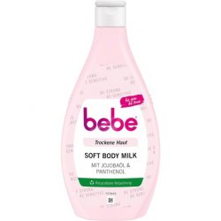 bebe Soft Body Milk Fast Absorbing Body Lotion with Jojoba Oil and Panthenol 400ml