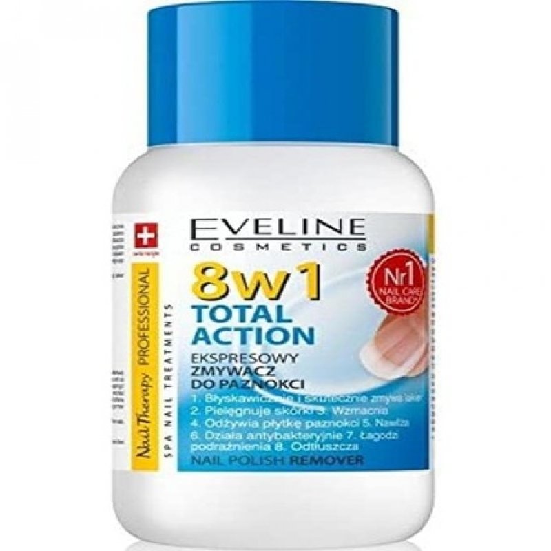 Eveline Cosmetics Nail Therapy 8-in-1 Total Action Nail Polish Remover Acetone-Free 150ml