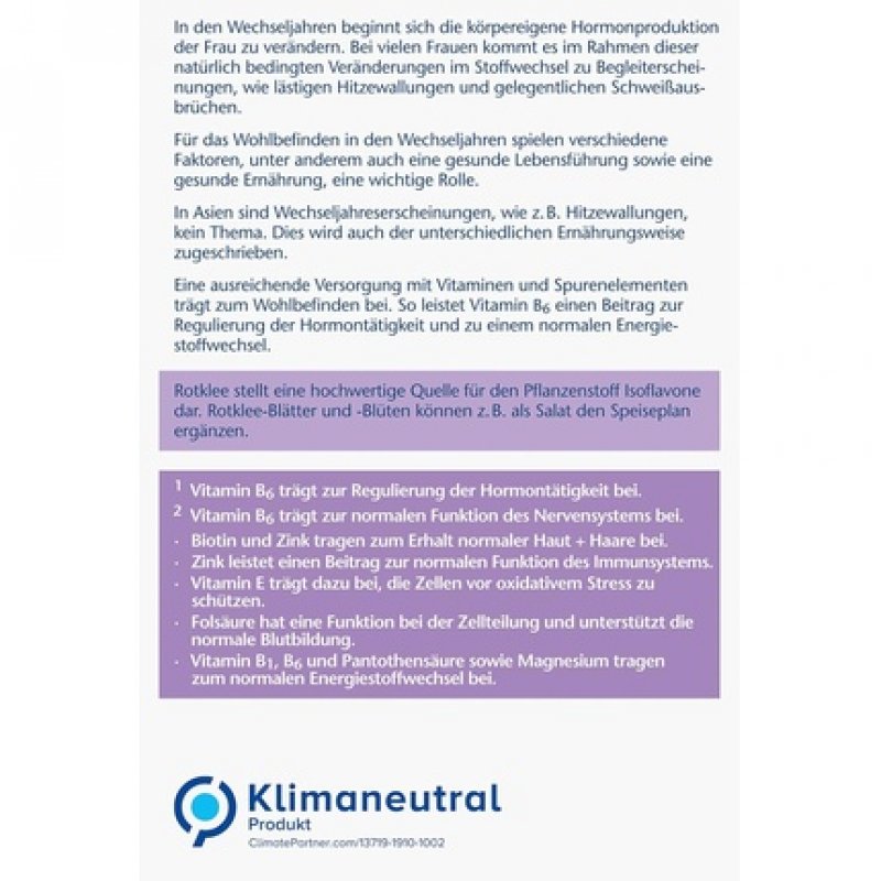 Doppelherz Meno Red Clover Evening Primrose Oil Biotin Nutrients for Women in Menopause with Plant Isoflavones 30