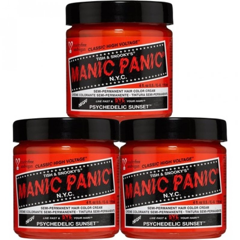 Manic Panic Psychedelic Sunset Classic Creme Vegan Cruelty Free Orange Semi Permanent Hair Dye 118ml