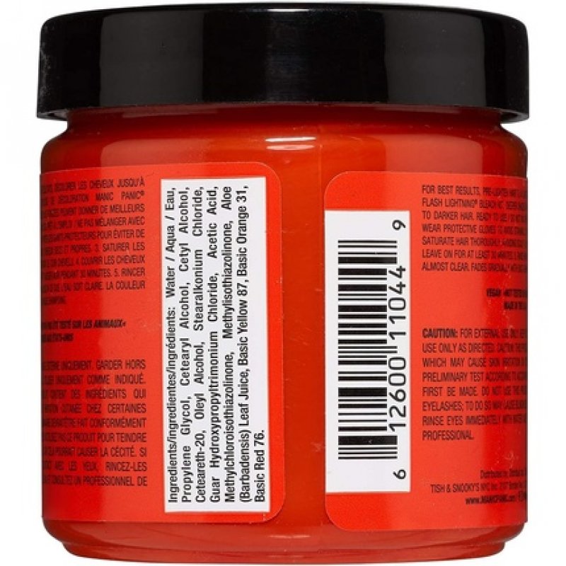 Manic Panic Psychedelic Sunset Classic Creme Vegan Cruelty Free Orange Semi Permanent Hair Dye 118ml