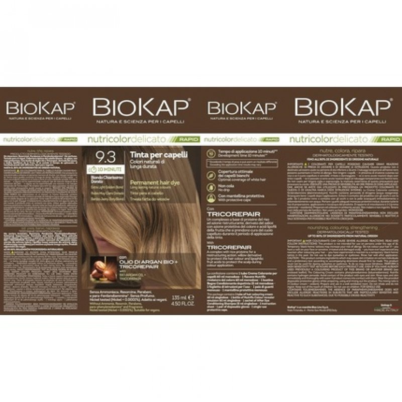 Bios Line Biokap Nutricolor Delicato Rapid Tinta 9.3 Golden Very Light Blonde