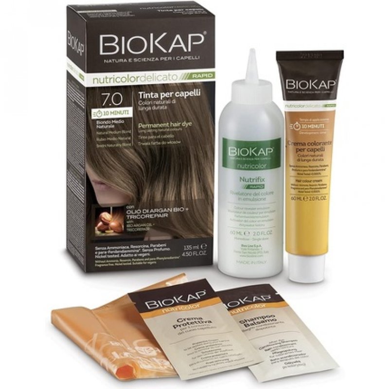 Bios Line Biokap Nutricolor Delicato Rapid Ink 7.0 Medium Natural Blonde 140ml