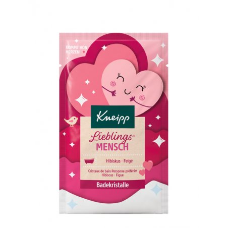Kneipp Bath Crystals Lieblingsmensch with Natural Deep Salt and High-Quality Hibiscus and Fig Extract 60g