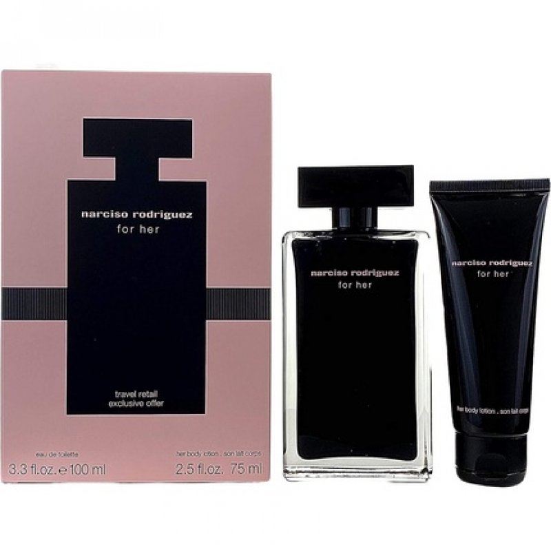 Narciso Rodriguez For Her Eau de Toilette 100ml and B/L 75ml Gift Set