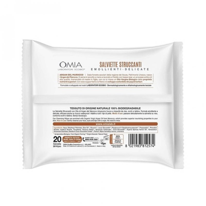 Argan Face/Eye/Lip Cleansing Wipes 25 Wipes