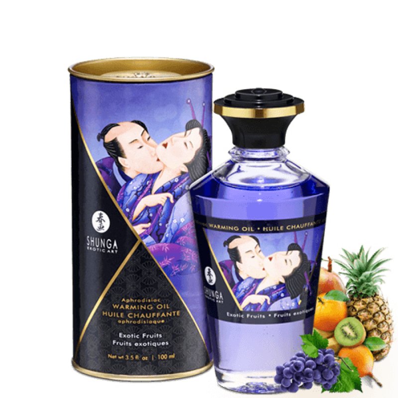 Shunga Aphrodisiac Warming Oil Exotic Fruits Blue
