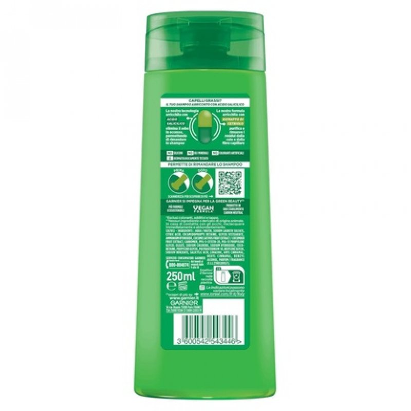 Garnier Fructis Cucumber Fresh Fortifying Shampoo 250ml 8.45 oz