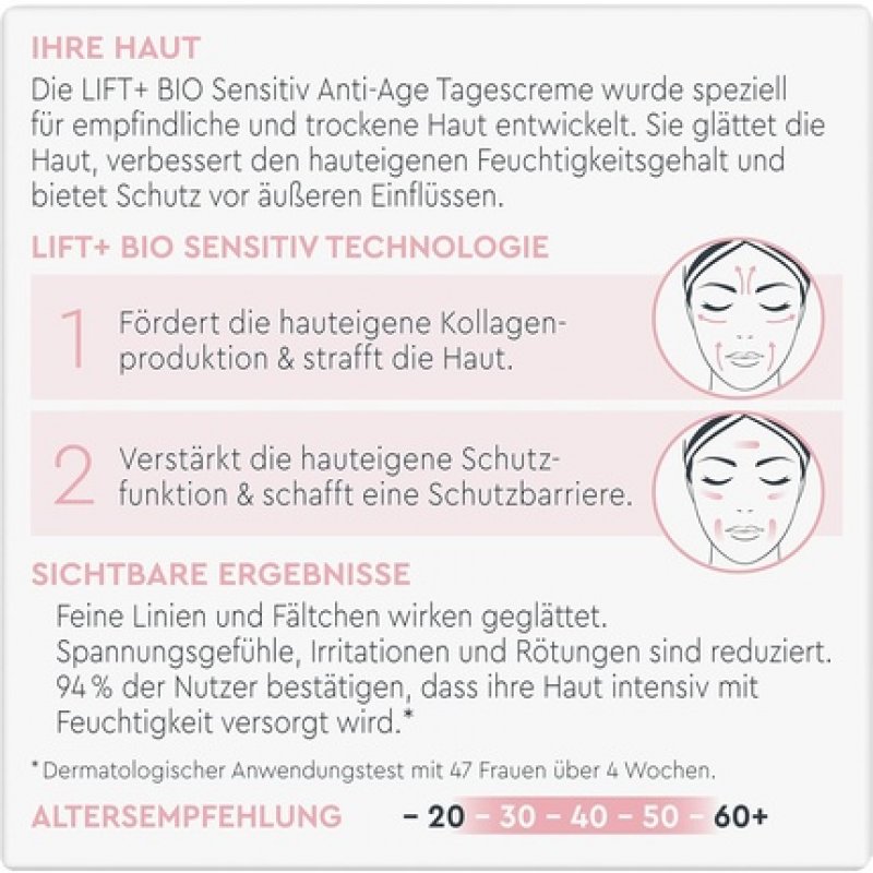 Diadermine LIFT Bio Sensitive Anti-Age Day Cream 50ml 1.6 fl oz