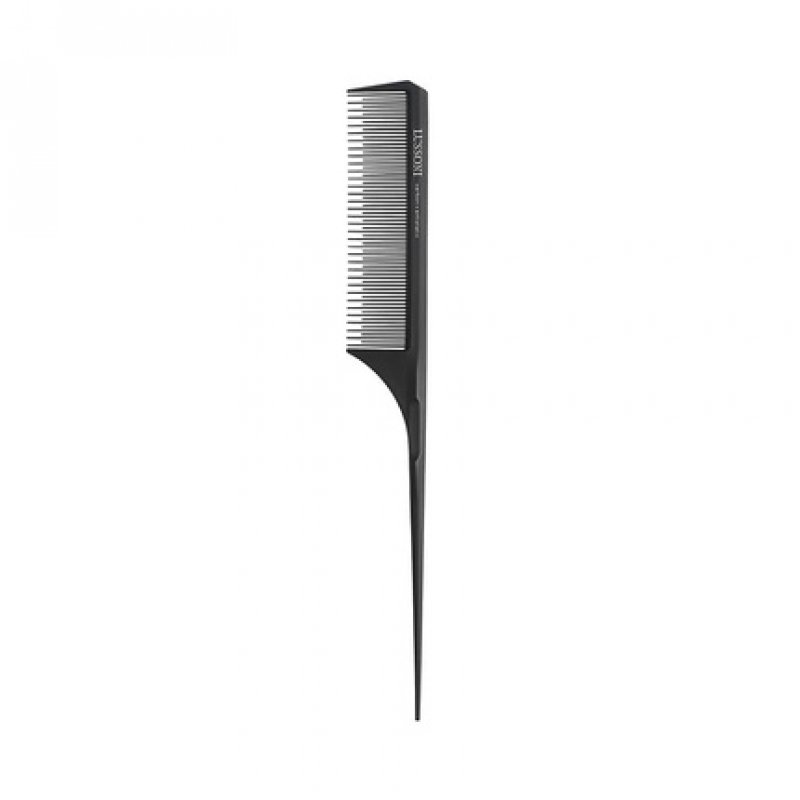 T4B LUSSONI Lift Tail Antistatic and Break-Resistant Carbon Comb with Fine Teeth 210