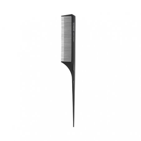 T4B LUSSONI Lift Tail Antistatic and Break-Resistant Carbon Comb with Fine Teeth 210