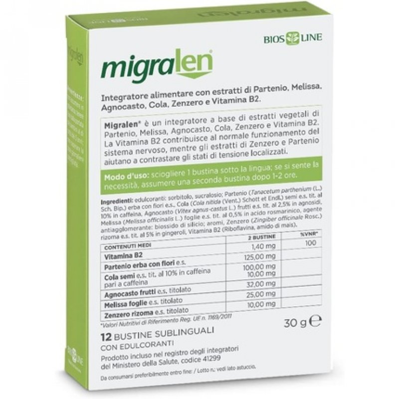 Migralen Natural Remedy for Headaches 12 Sachets